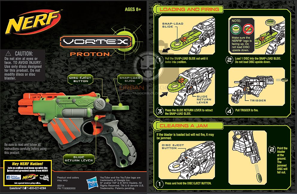 New Nerf Guns Nerf Vortex Instruction Manuals