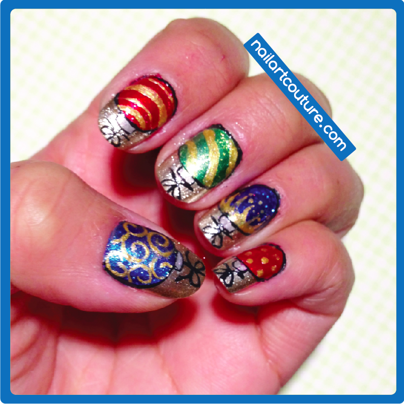 Nail Art Couture★ ! Christmas Nail Art 3 Ornaments
