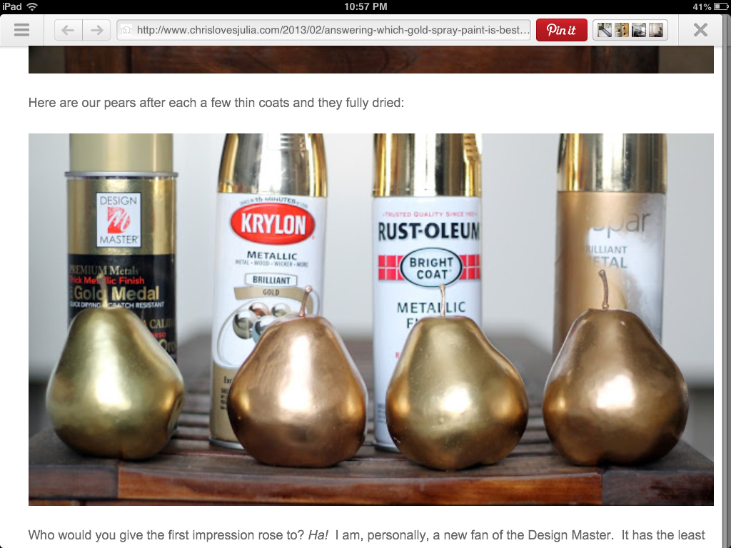 Laura Thoughts Gold Spray Painted Shells