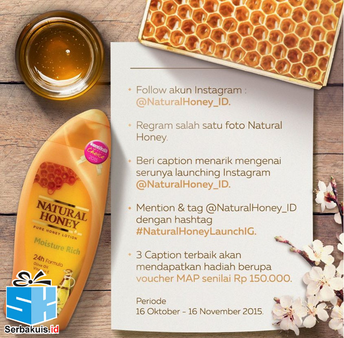 Kuis Regram Natural Honey Berhadiah 3 Voucher MAP Kuis Regram Natural Honey Berhadiah 3 Voucher MAP