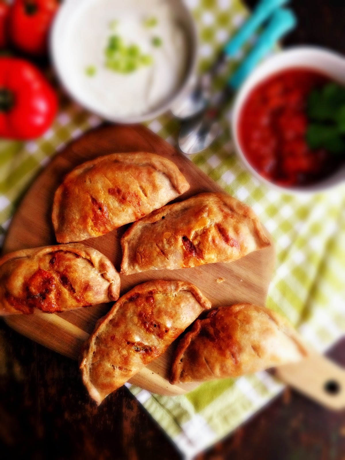 sweetsugarbean Whole Wheat Beef Empanadas with Green Olives and Figs