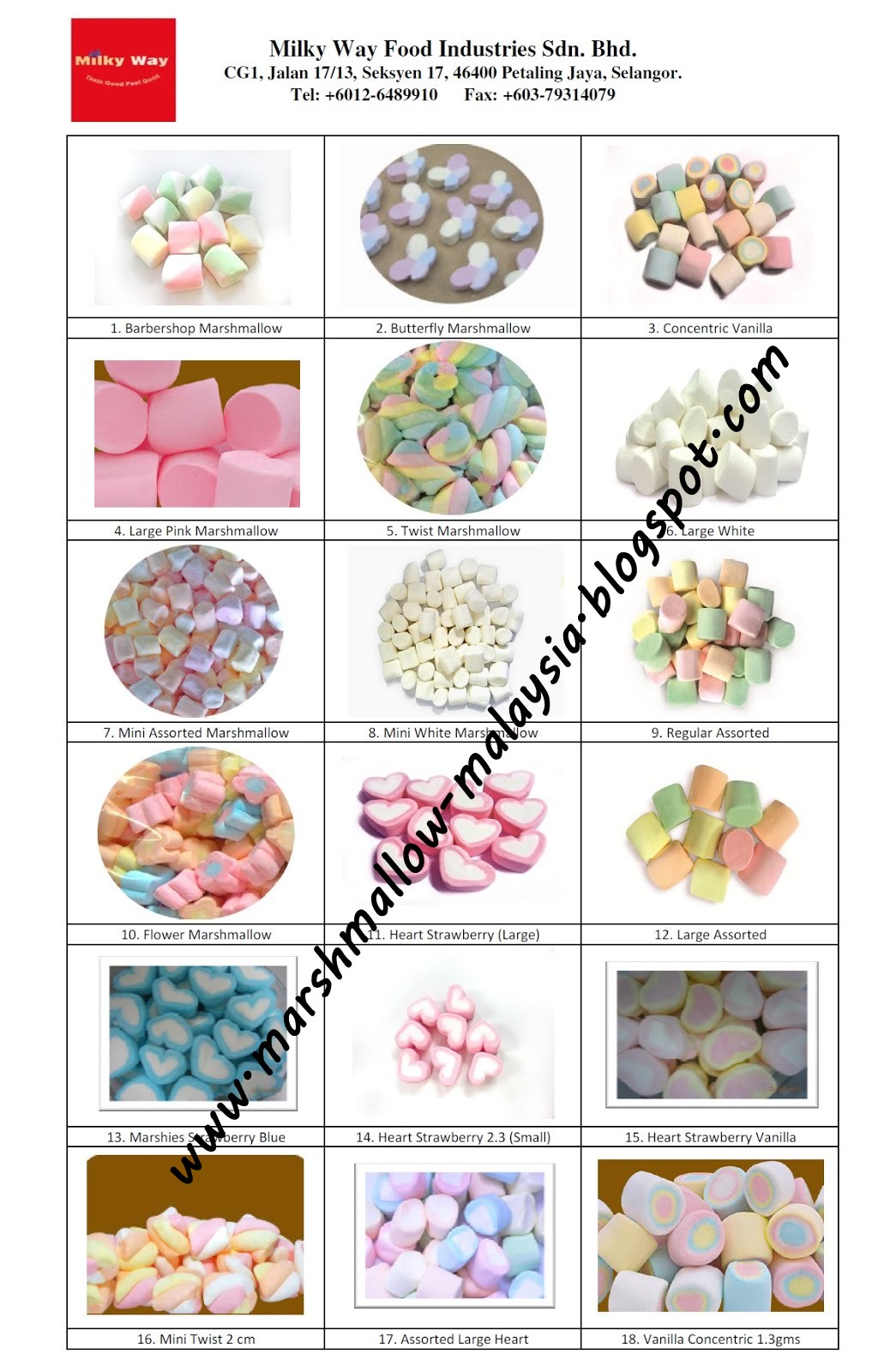 Milkyway Food Halal Marshmallow Malaysia,Marshmallows Malaysia