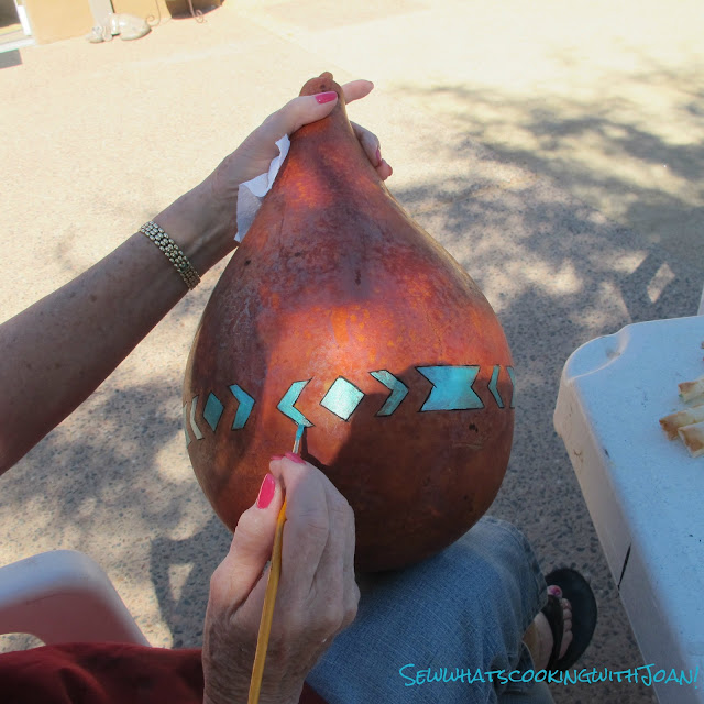 Sew what's cooking with Joan! Let's make art! Gourd Art!!