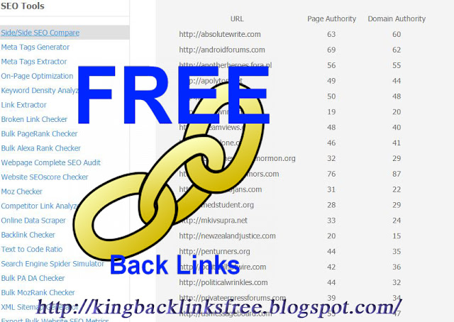 List 20 website get backlink hight PA DA free