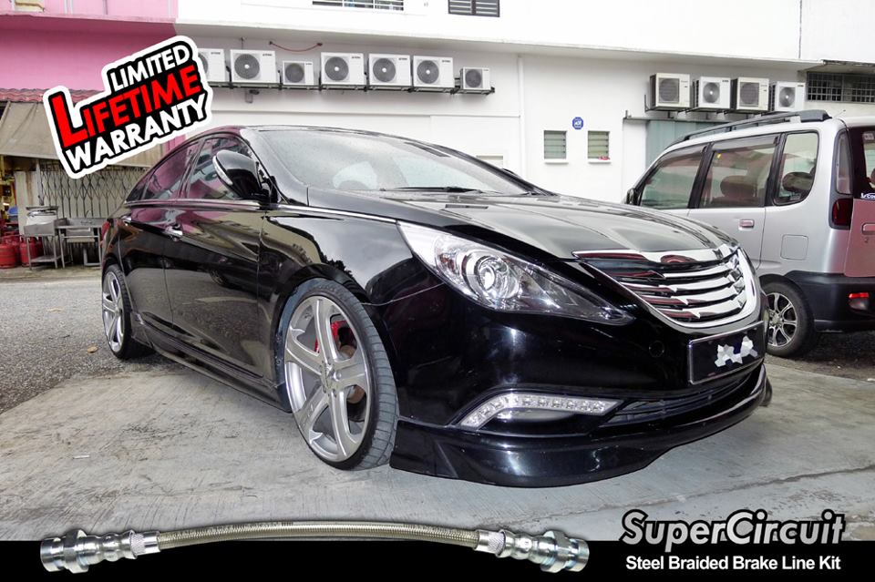 SUPERCIRCUIT Steel Braided Brake Lines Hyundai Sonata (YF) Steel Braided Brake Line Kit