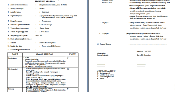 Contoh RPL Perangkat BK (Bimbingan dan Konseling
