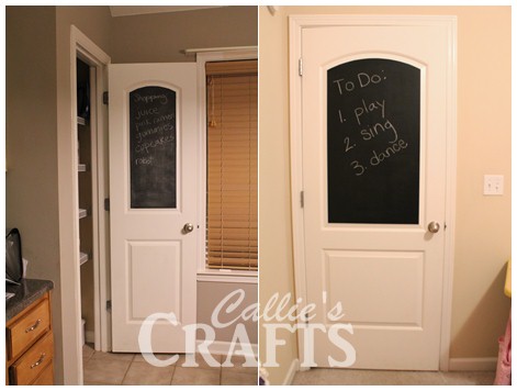 Callie S Crafts Chalkboard Painted On Doors