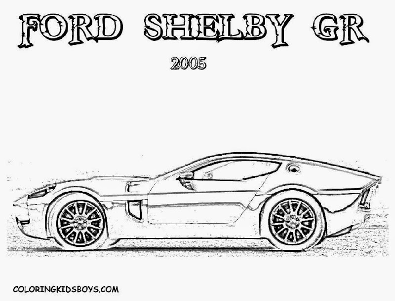 Ford Mustang Car Coloring Page (4 Image) – Colorings.net