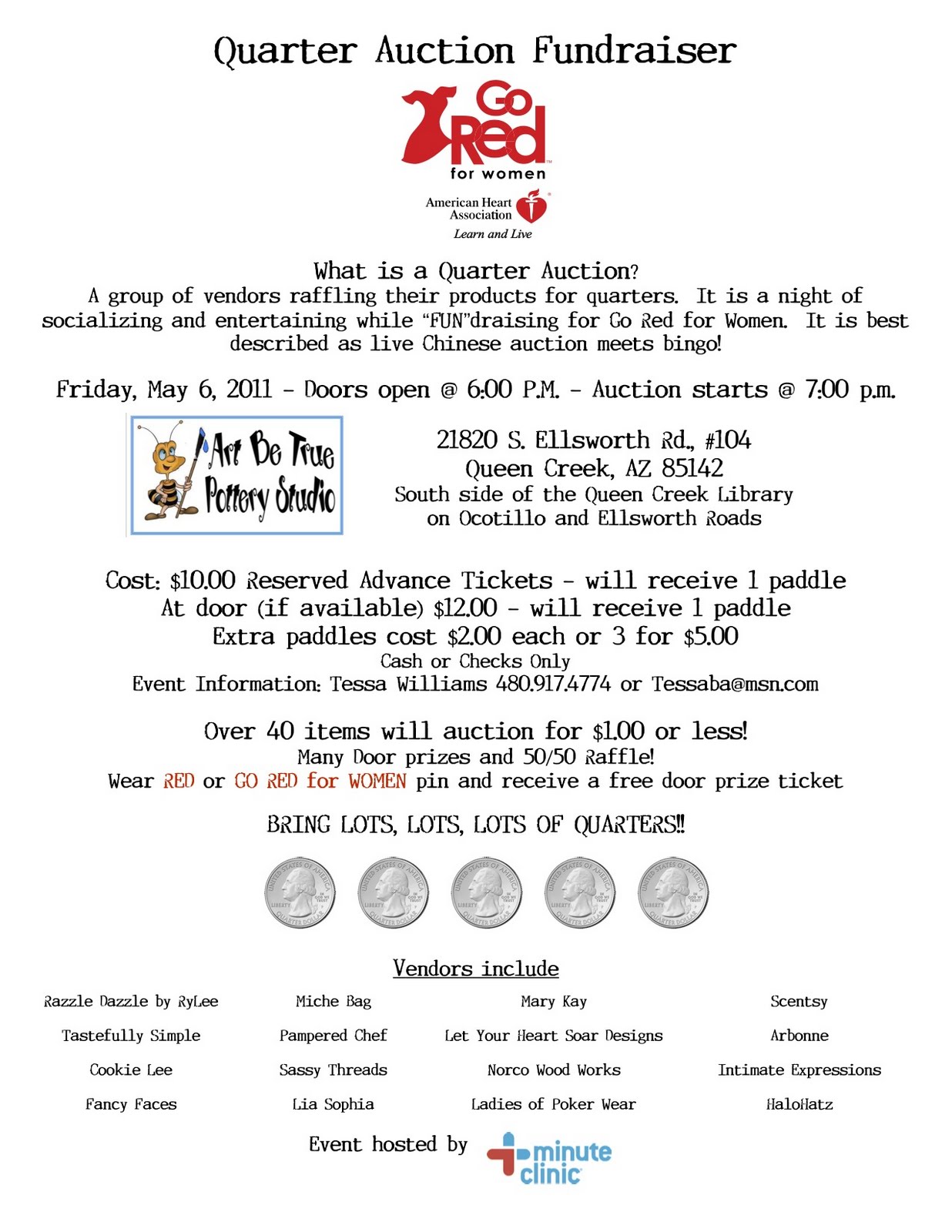 Let Your Heart Soar Designs Go Red For Women Quarter Auction Fundraiser