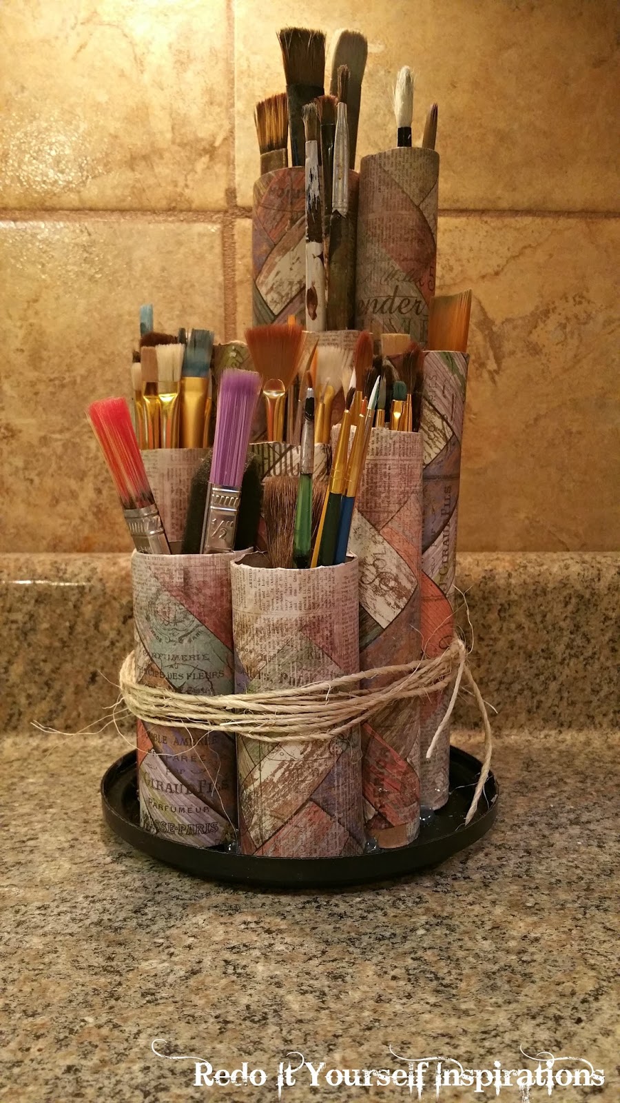 To all the painters here, here is a DIY paintbrush holder - 9GAG