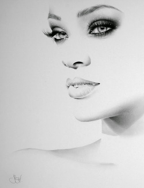 09-Rihanna-Ileana-Hunter-Recognise-Portrait-Drawings-Detail-www-designstack-co