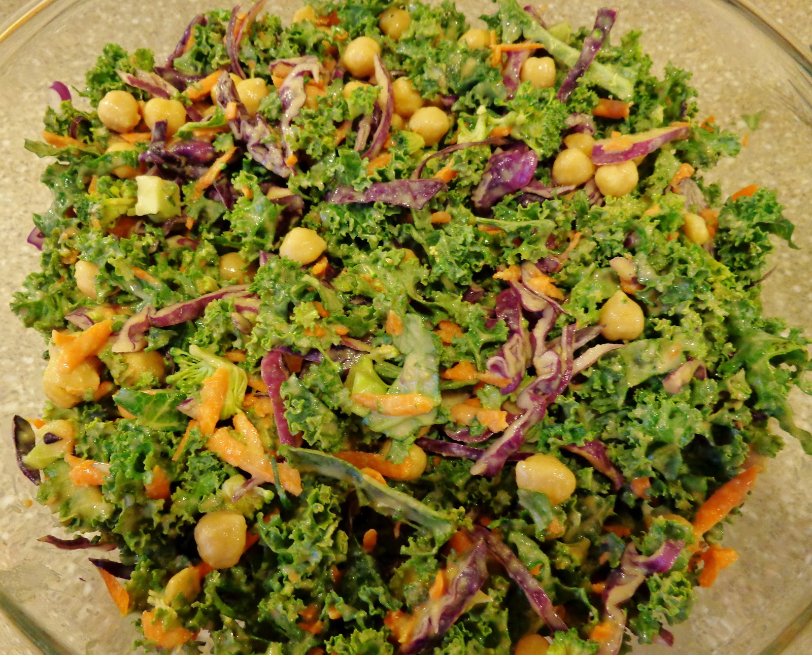 Eatin' Vegan in Smalltown, USA Kale Salad with MapleMustard Dressing
