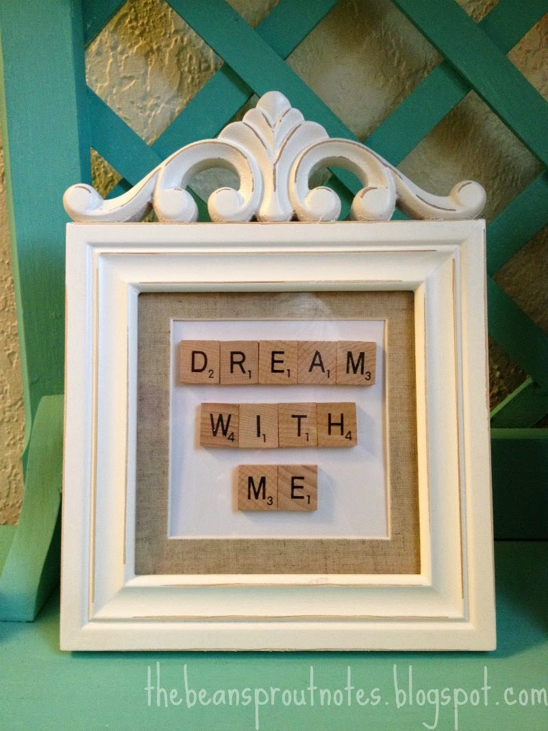 The Bean Sprout Notes Scrabble Tile Art