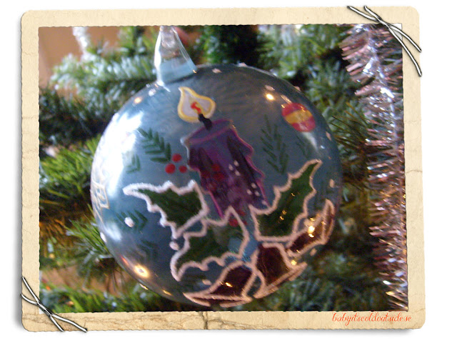 hand painted ornament, christmas