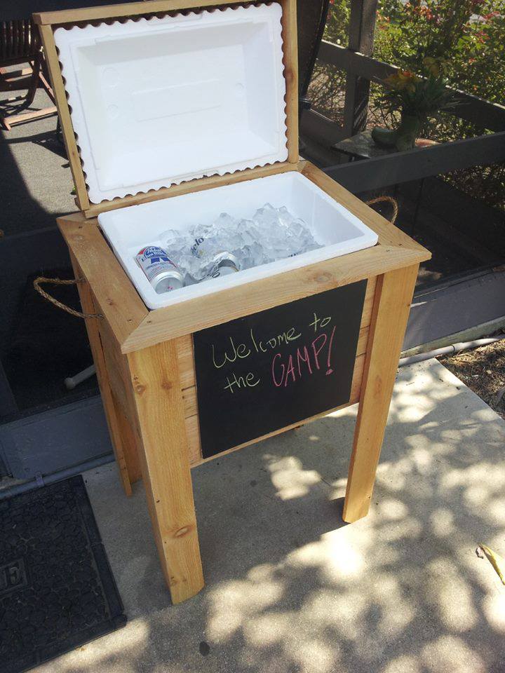 I am so excited! Somebody made a cooler box from my free plans! FUN