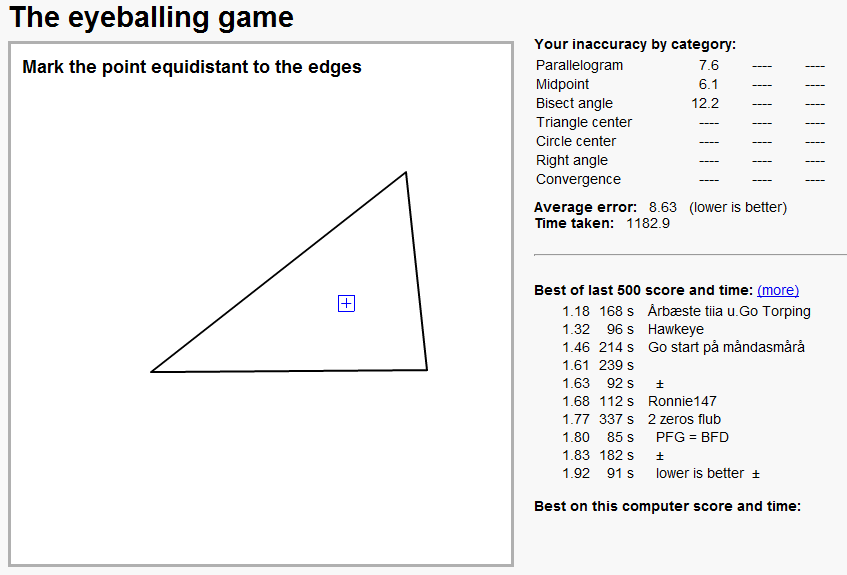Tech Coach The Eyeballing Game