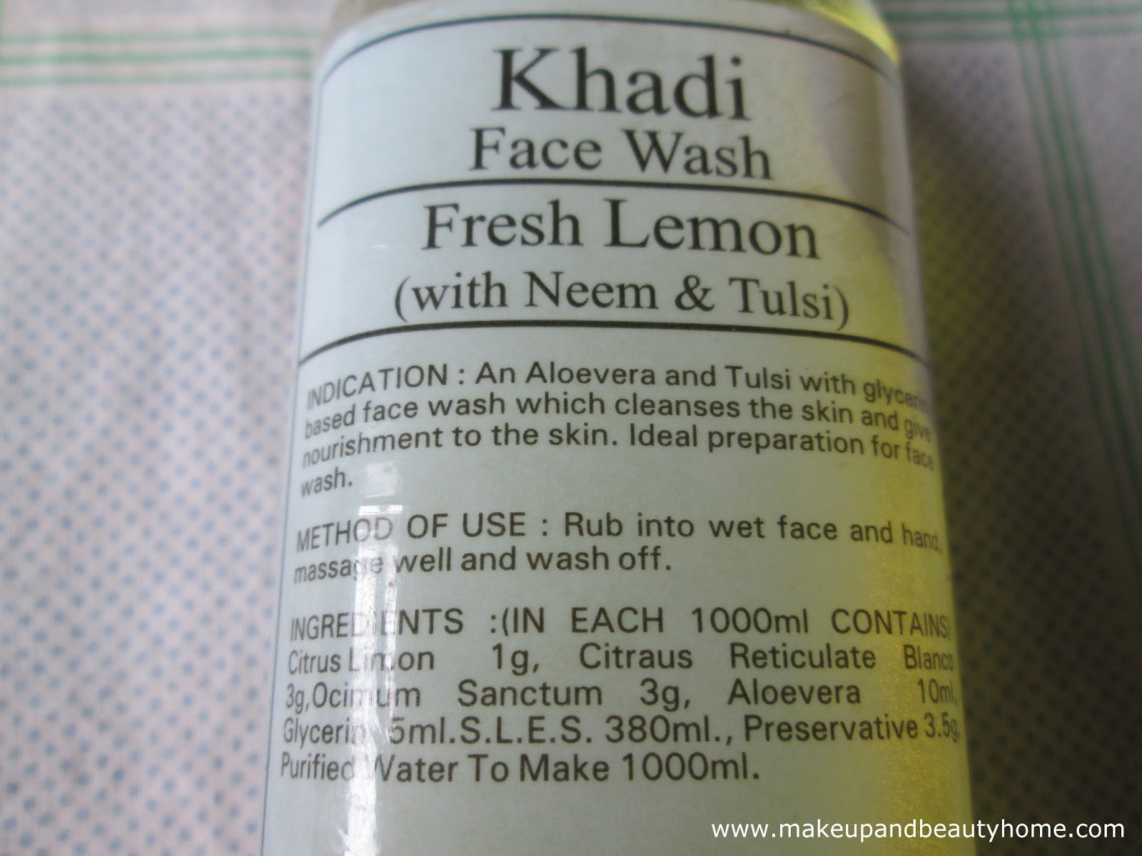 Khadi Fresh Lemon Face Wash With Neem and Tulsi Review