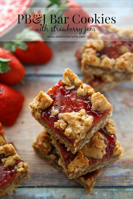  PB&J Bars with Strawberry Jam