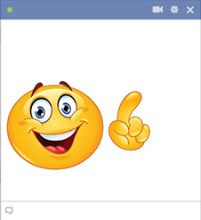Facebook smiley having an idea
