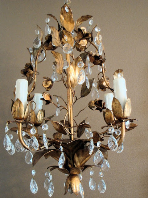 Maison Decor Spray Painting A Chandy In Place My 60 Version From With A Little Gold Paint Works For Me I Plan To Add Dark Wax Age It
