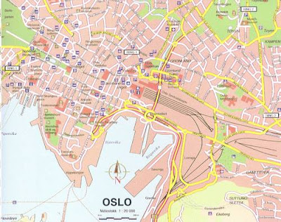Kart over Oslo Region