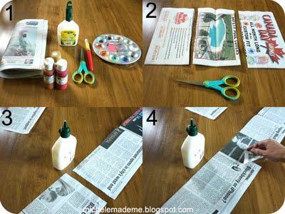 Поделки из газеты с клеем Поделки из газеты с клеем