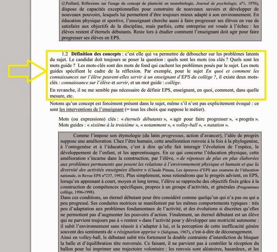 Comment amener le sujet dissertation