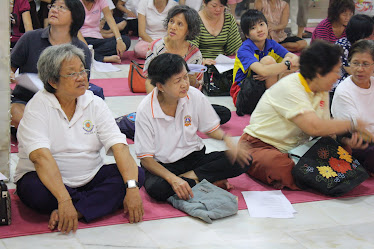 Devotees attending the 3rd day night Wesak chanting