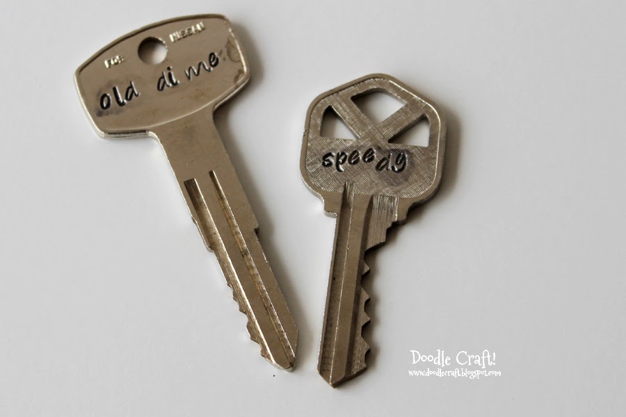 Doodlecraft Metal Stamped Keys!