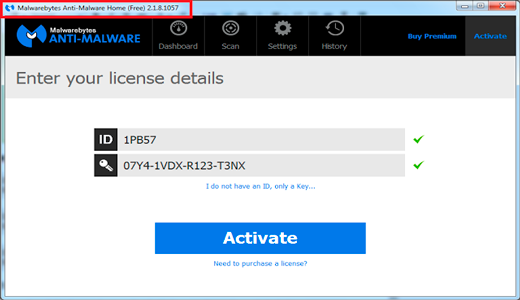 malwarebytes premium key free