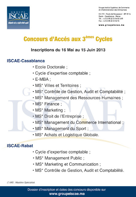 Iscae casablanca master specialise