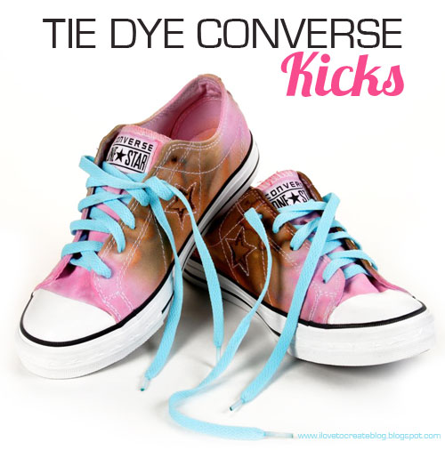 iLoveToCreate Blog: Tie Dye your Converse shoes