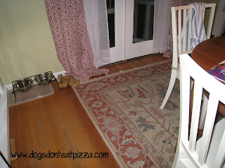 Curtains and rug in the breakfast room - thediybungalow.com