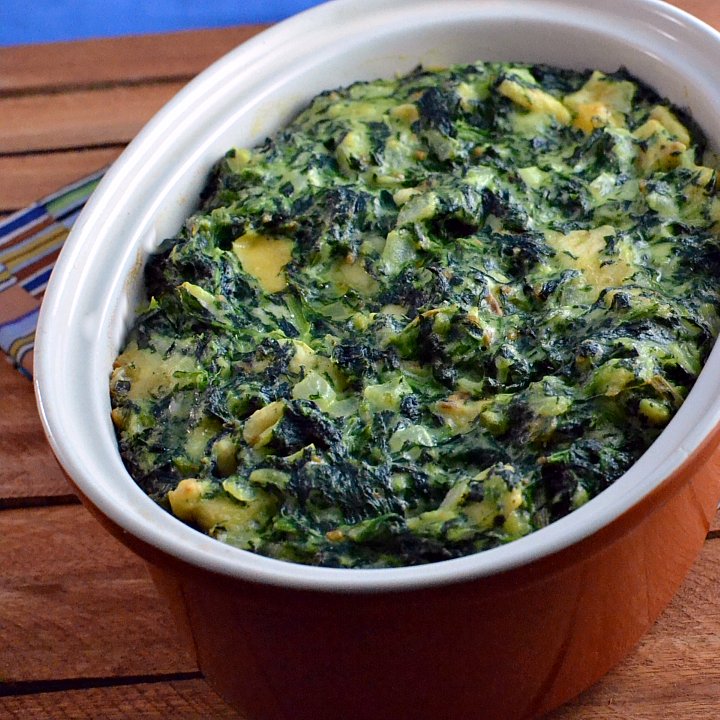 The Foodie Couple Spiced Creamy Spinach Casserole
