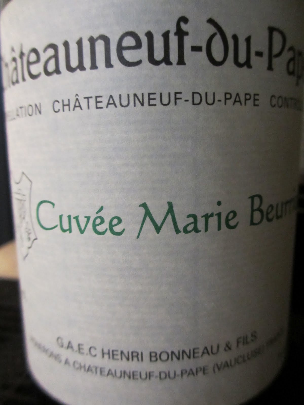 捧呈アンリ・ボノー　マリー・ブーリエ￼￼ 2003 Henri Bonneau