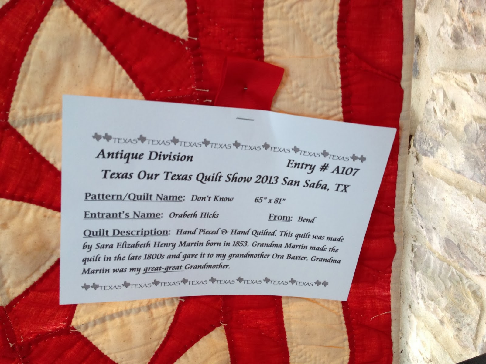 SAN SABA TX QUILT SHOW The Quilting Queen Online