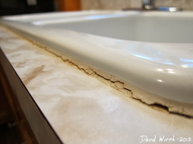 cracked caulk, sink, how to fix, how to remove, easy