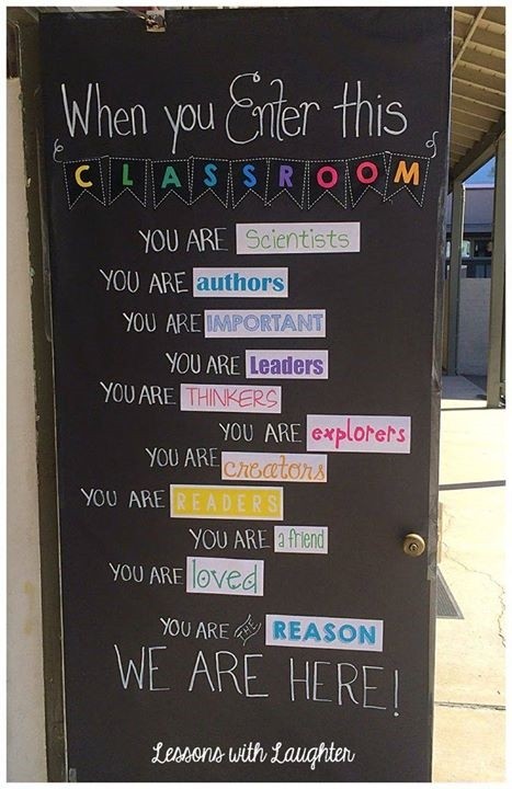 An ideal classroom's door