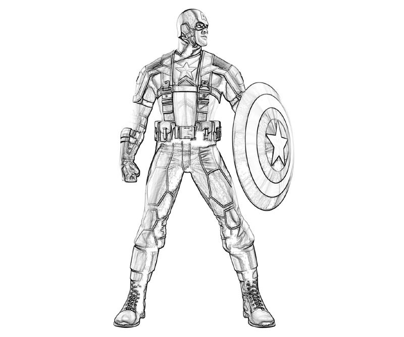 Captain America Color Pages Captain America Color Pages