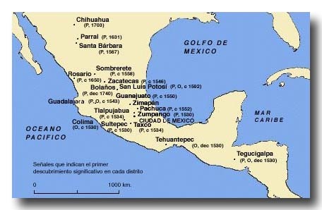 Mapa De Las Principales Zonas Mineras En Mexico