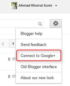 connect blogger to google+
