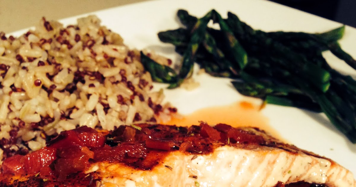 Weeknight Wonders by Ellie Krieger Salmon with savory rhubarb sauce