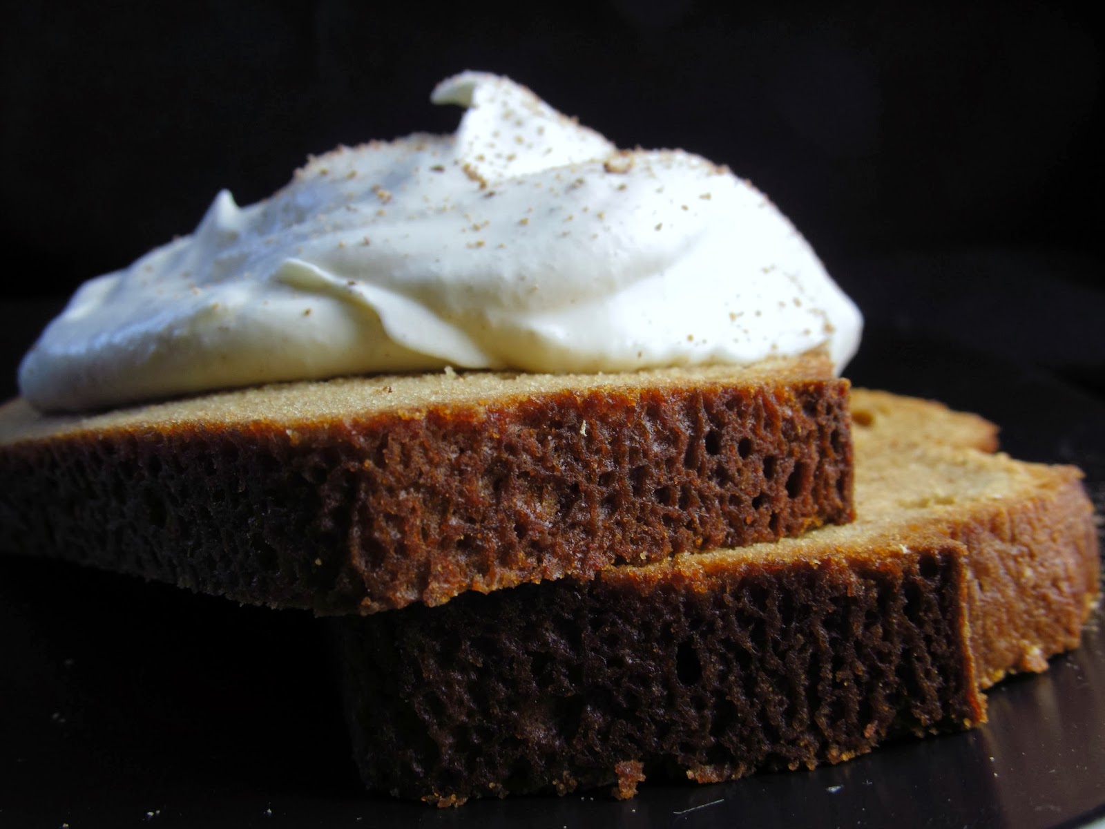 Rise and Shine Buttered Rum Pound Cake With Eggnog Whipped Cream