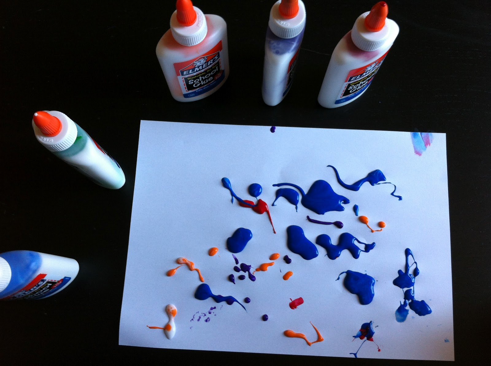 A Childhood List 132) Colorful Glue Paintings