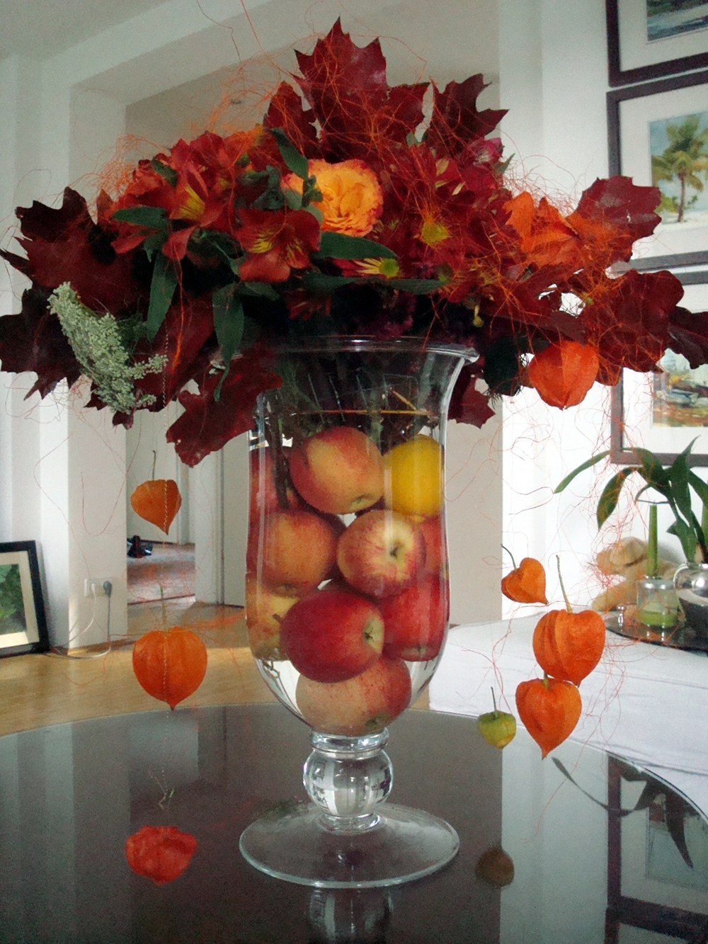 Fall Centerpiece For Kitchen Table : Squarecircleworks fall flower bouquet tutorial