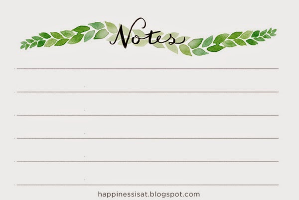 Stationery created by Happiness is - watercolour leaves notepad