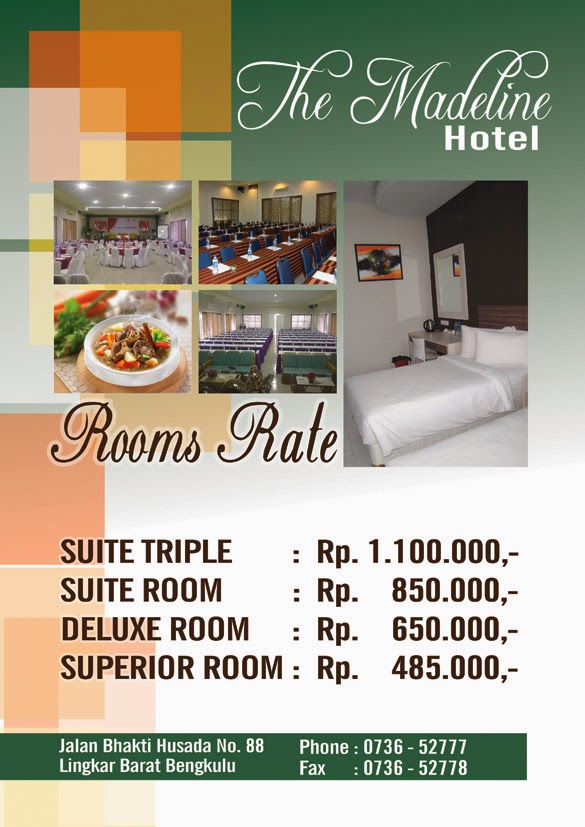 The Madeline Hotel Bengkulu ROOMS RATE