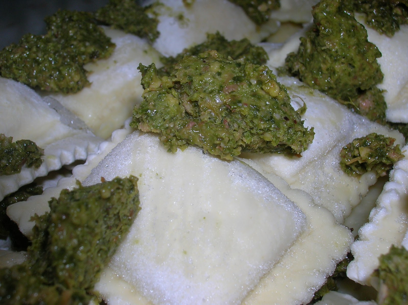 Rindy Mae Pesto Ravioli With Alfredo Sauce