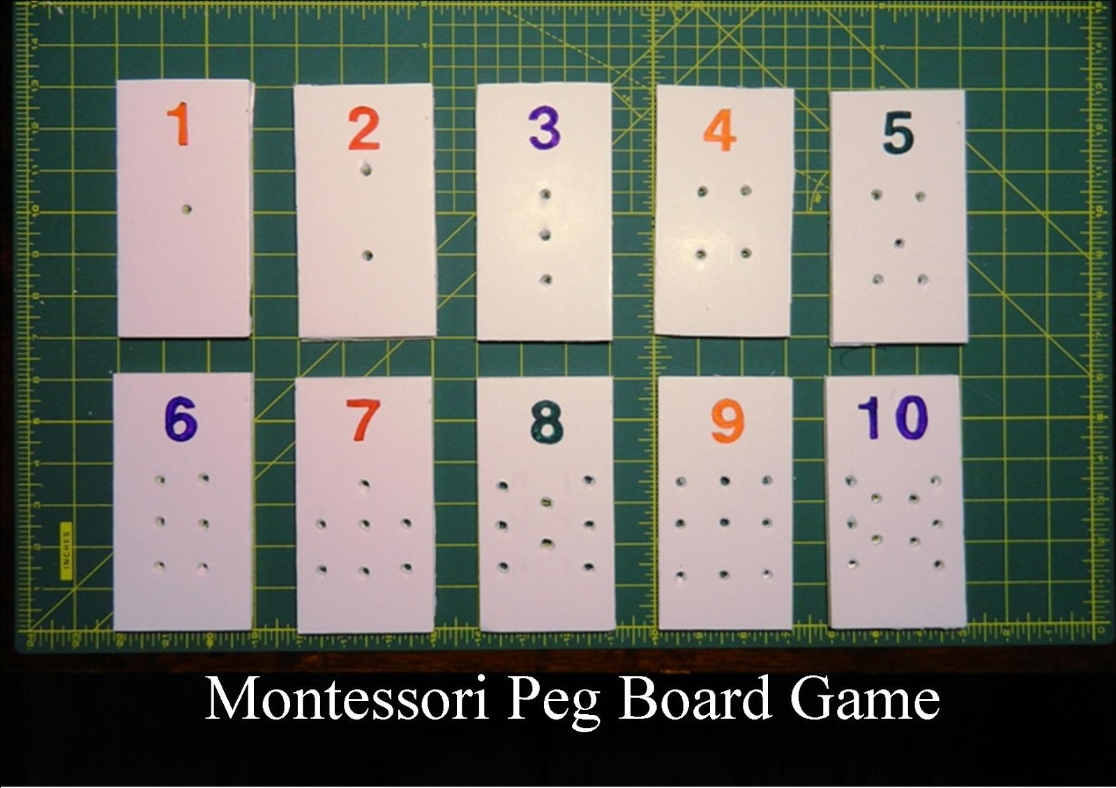 Introduction to Numbers DIY Peg Board Game