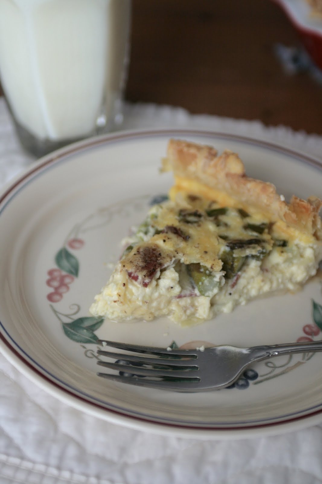 Indigo Scones Bacon, Leek, and Asparagus Quiche
